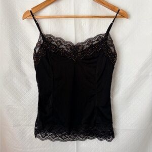 Vintage Y2K The Limited Black Camisole with Lace Detail